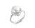 Кольцо из серебра с белой речной жемчужиной 8,5-9 мм