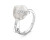 Кольцо из серебра с белой речной жемчужиной "Барокко" 12-15 мм