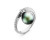Кольцо из серебра с черной морской Таитянской жемчужиной 9-9,5 мм