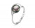 Кольцо из серебра с черной речной жемчужиной 8-8,5 мм