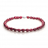 Ожерелье из красного барочного речного жемчуга. Жемчужины 11-12 мм.