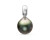 Кулон из серебра с черной морской Таитянской жемчужиной 11,6-11,9 мм