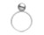Кольцо из белого золота с серебристой морской жемчужиной Акойя 7,5-8 мм