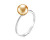 Кольцо "Трио" из белого золота с морскими жемчужинами Акойя 7,5-8 мм
