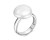 Кольцо из серебра с белой речной жемчужиной "Барокко" 13 мм