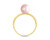 Кольцо из серебра с розовой речной жемчужиной 7-7,5 мм