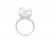 Кольцо из серебра с белой речной жемчужиной 14 мм