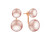Пусеты "Диор" из серебра с розовыми речными жемчужинами 10,5-12 мм
