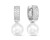 Серьги из серебра с белыми морскими Австралийскими жемчужинами 10,6-10,9 мм