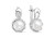 Серьги из серебра c белыми речными жемчужинами 8-8,5 мм