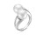 Кольцо из серебра с белыми морскими  Австралийскими жемчужинами 9-9,5 мм