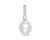 Кулон из серебра с белой морской Австралийской жемчужиной 10-10,5 мм