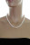 Ожерелье из белого круглого морского жемчуга Акойя (Япония). Жемчужины 7-7,5 мм. Класс ААА
