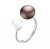 Кольцо "Диор" из серебра с белой и черной речными жемчужинами 8,5-12 мм