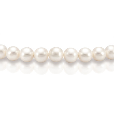 Ожерелье из белого круглого речного жемчуга, Жемчужины 10,5-11,5 мм