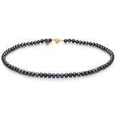 Ожерелье из черного морского жемчуга (Южный Китай). Жемчужины 5-5,5 мм