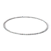 Ожерелье из серого рисообразного речного жемчуга. Жемчужины 4-4,5 мм