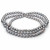 Ожерелье 3-рядное из серебристого рисообразного речного жемчуга 10-11 мм