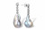 Серьги из серебра с серебристыми жемчужинами "барокко" 13-16 мм